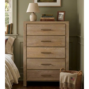 B5822 - 46 : Tủ Đứng 05 Ngăn Kéo - Màu Kem Sứ Nung